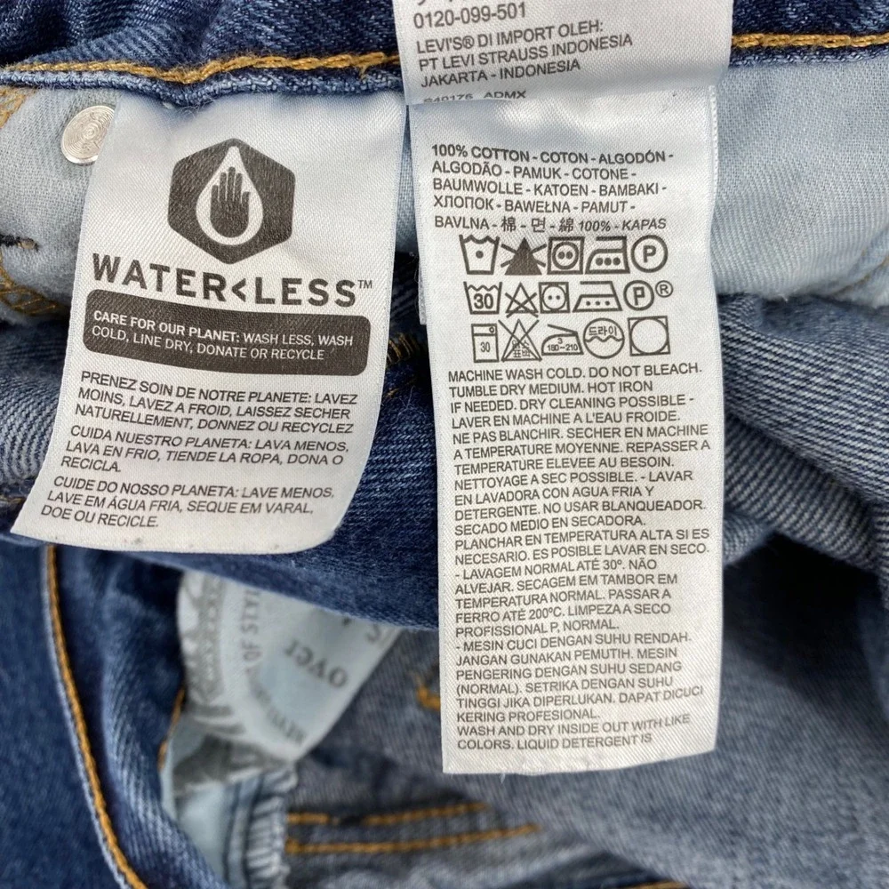 Levi Strauss 550 Relaxed Fit Mens 42 x 31 Denim Blue Jeans Dark Wash